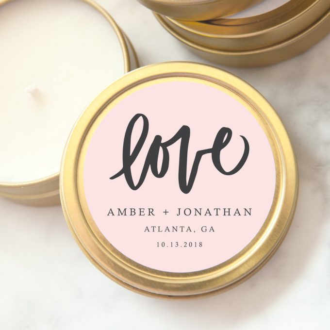 custom candles for wedding favors