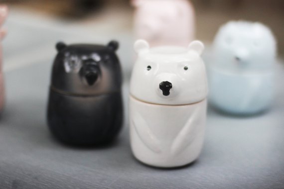 cute storage jars of animals