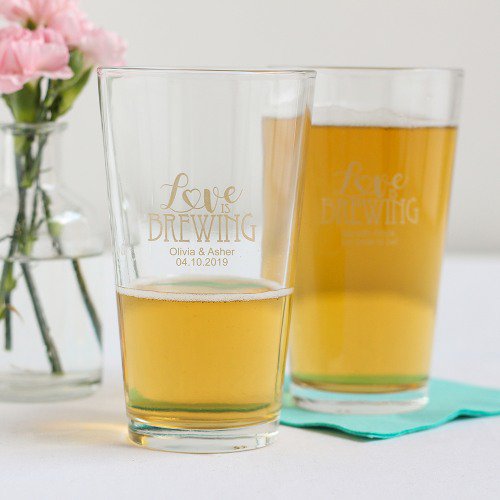 beer glass wedding favors ideas via https://shrsl.com/153w4