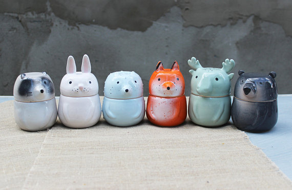 cute animal jars