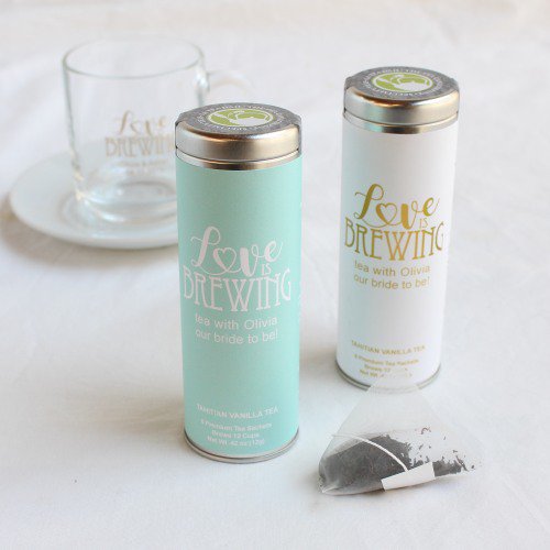 wedding favors ideas - tea tins via https://shrsl.com/153vw