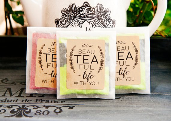 wedding favors ideas - tea favor bags