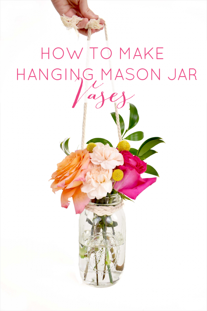 hanging mason jar vases