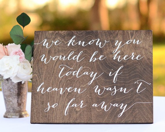 how to honor bride's father at wedding - in memory of