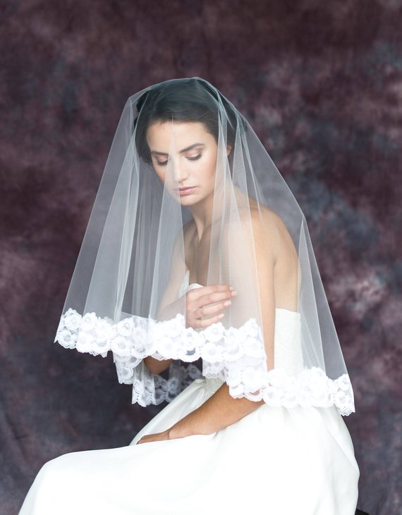 lace drop veil by blair nadeau bridal, photo by whitney heard
