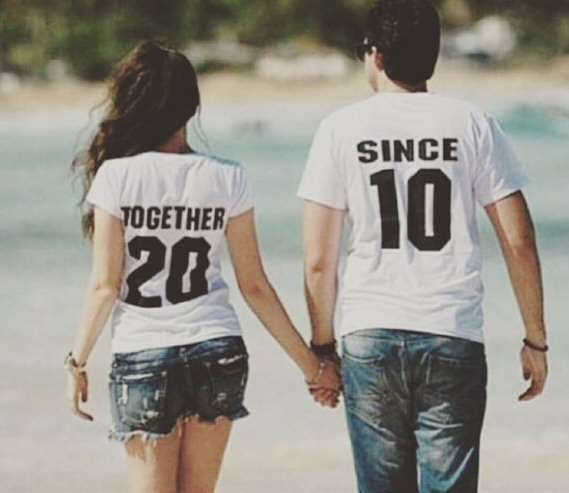 together since matching couples shirts