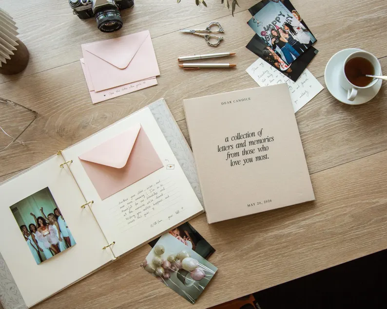 wedding day letter book with personal messages for the bride