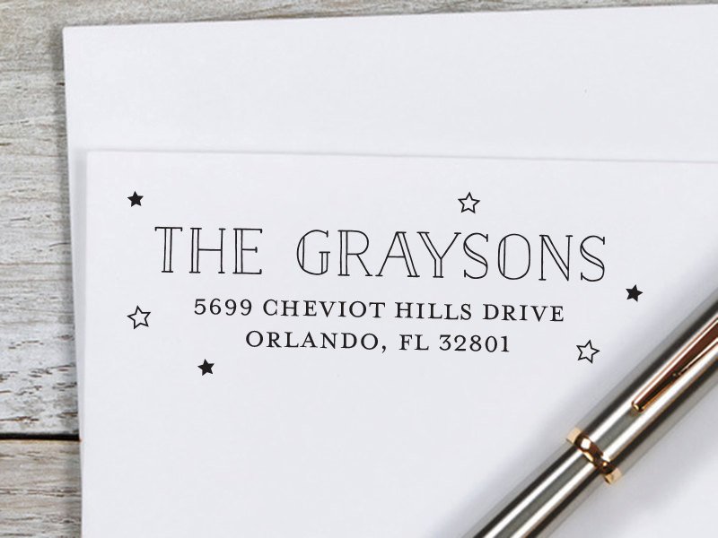 Where to Buy an Address Stamp for Invitations | Emmaline Bride