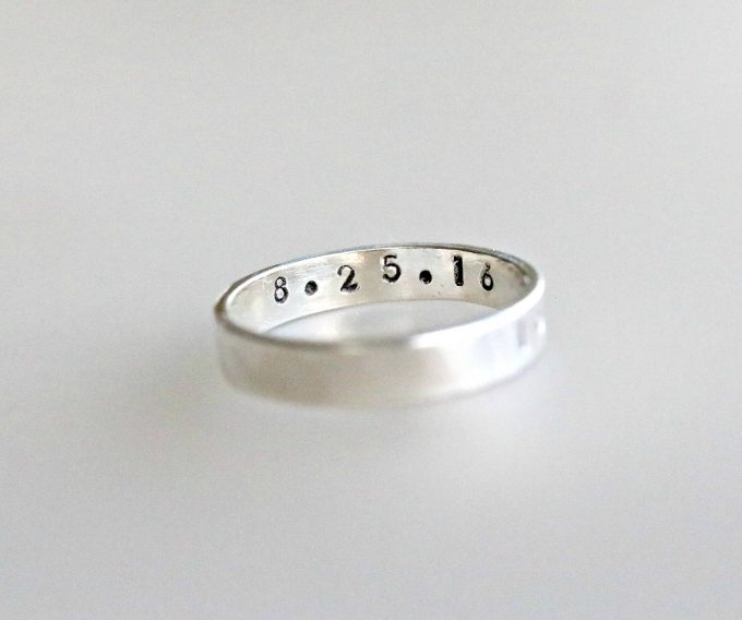 wedding ring with engraving inside