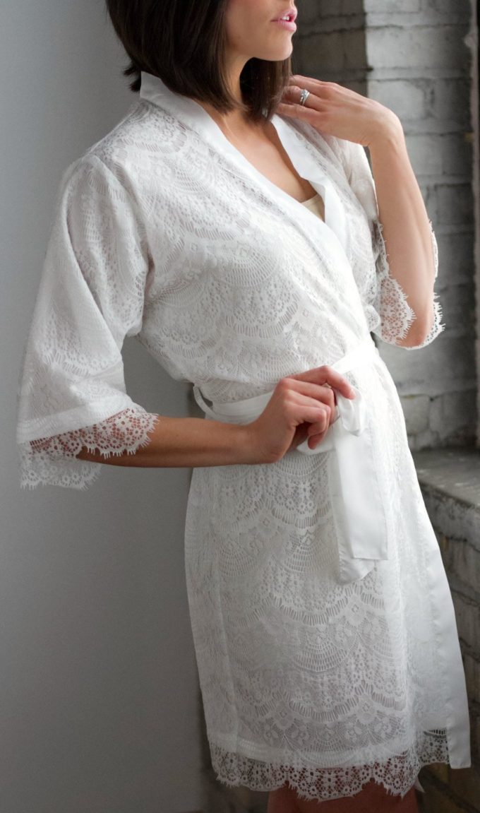 lace bridal robe