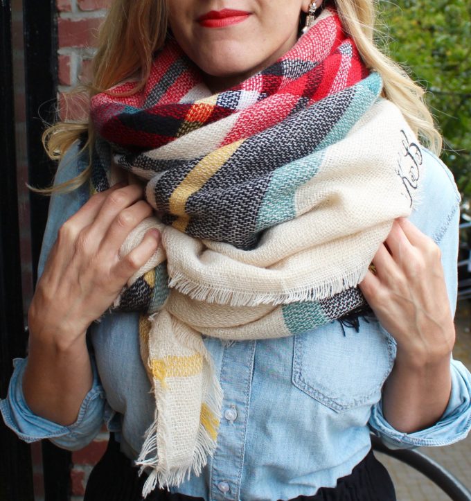 plaid blanket scarf