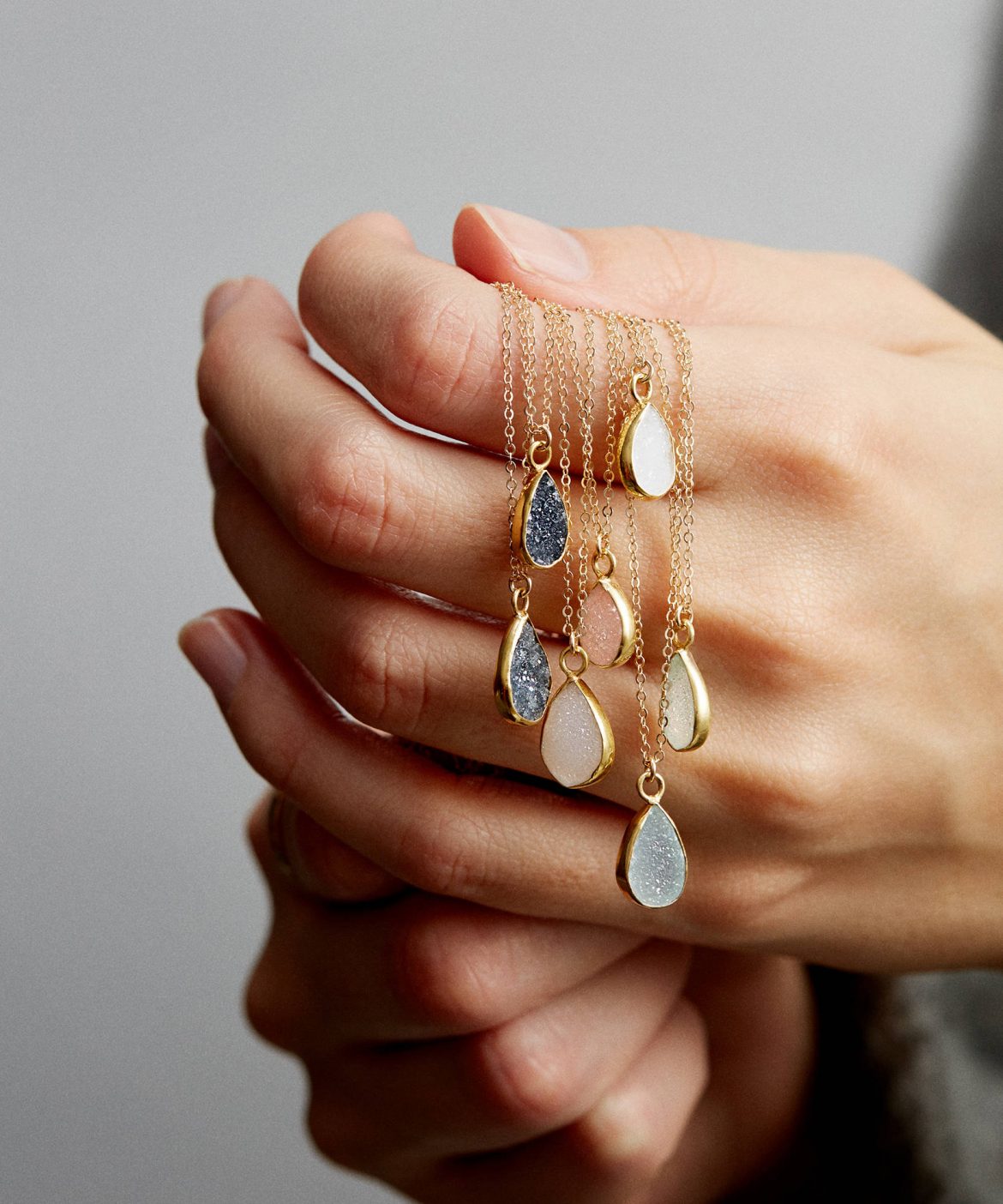 druzy necklace etsy