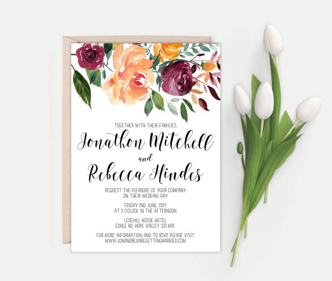 floral invitation