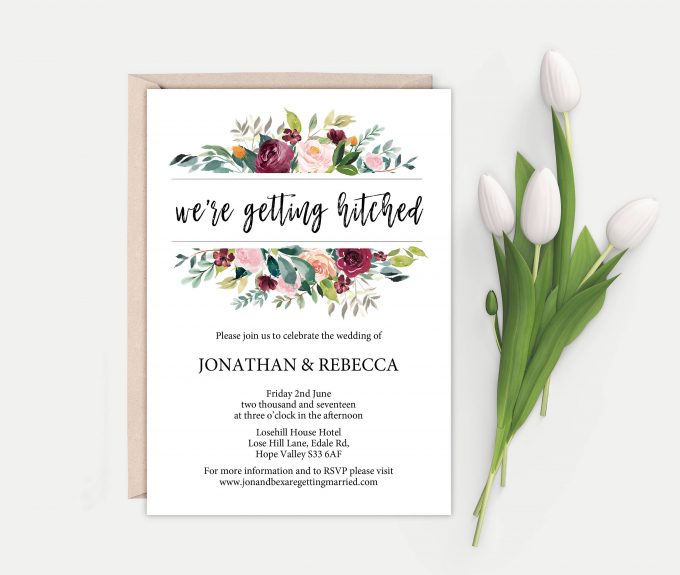 printable wedding invites template