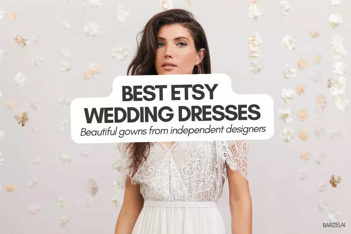 best Etsy wedding dresses in romantic, modern, boho, and vintage styles