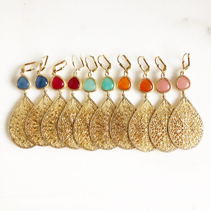 chandelier earrings via what kind of earrings do bridesmaids wear