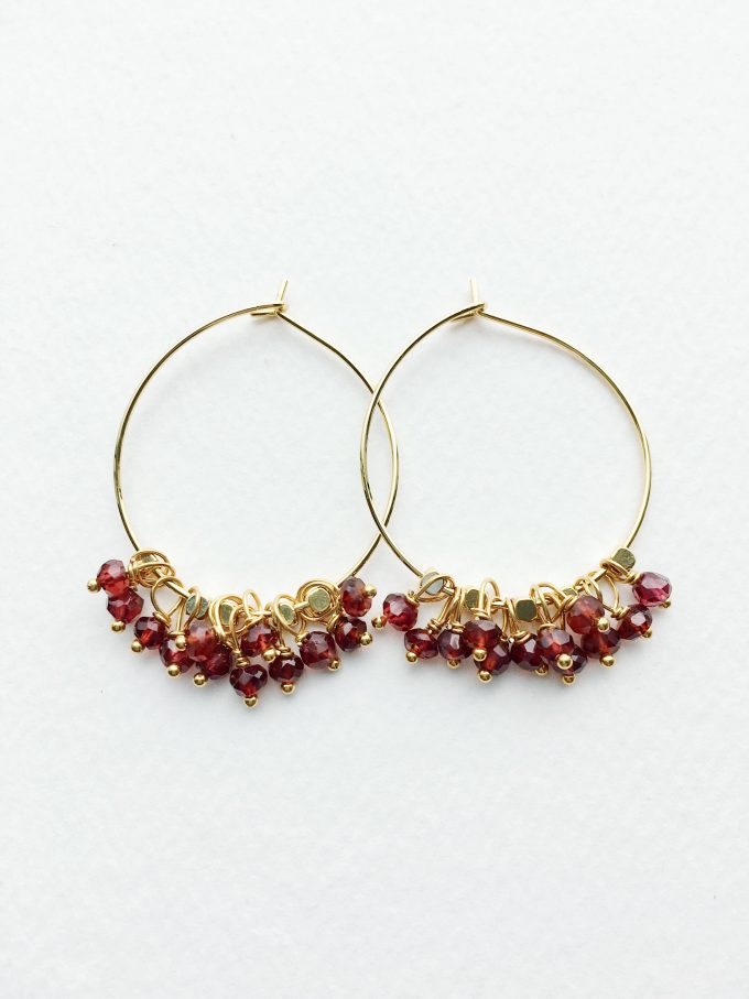 garnet january birthstone jewelry earrings