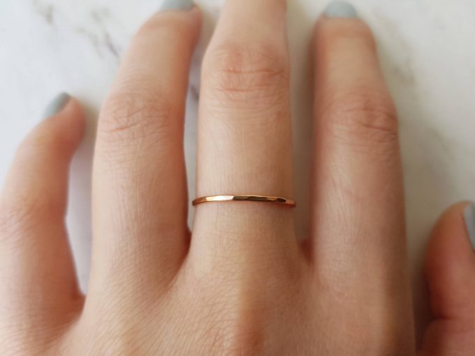 rose gold stackable rings