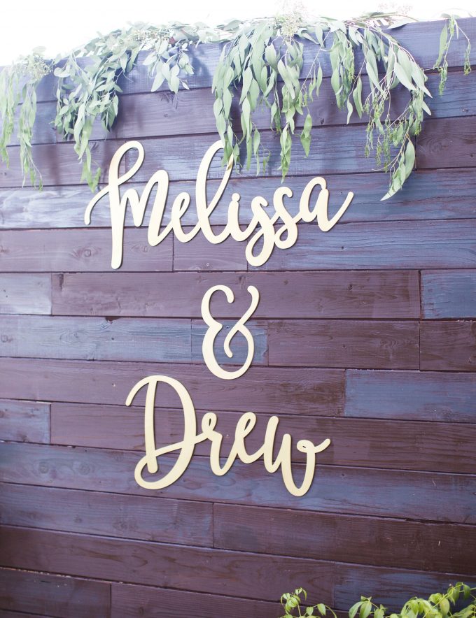 wedding backdrop sign