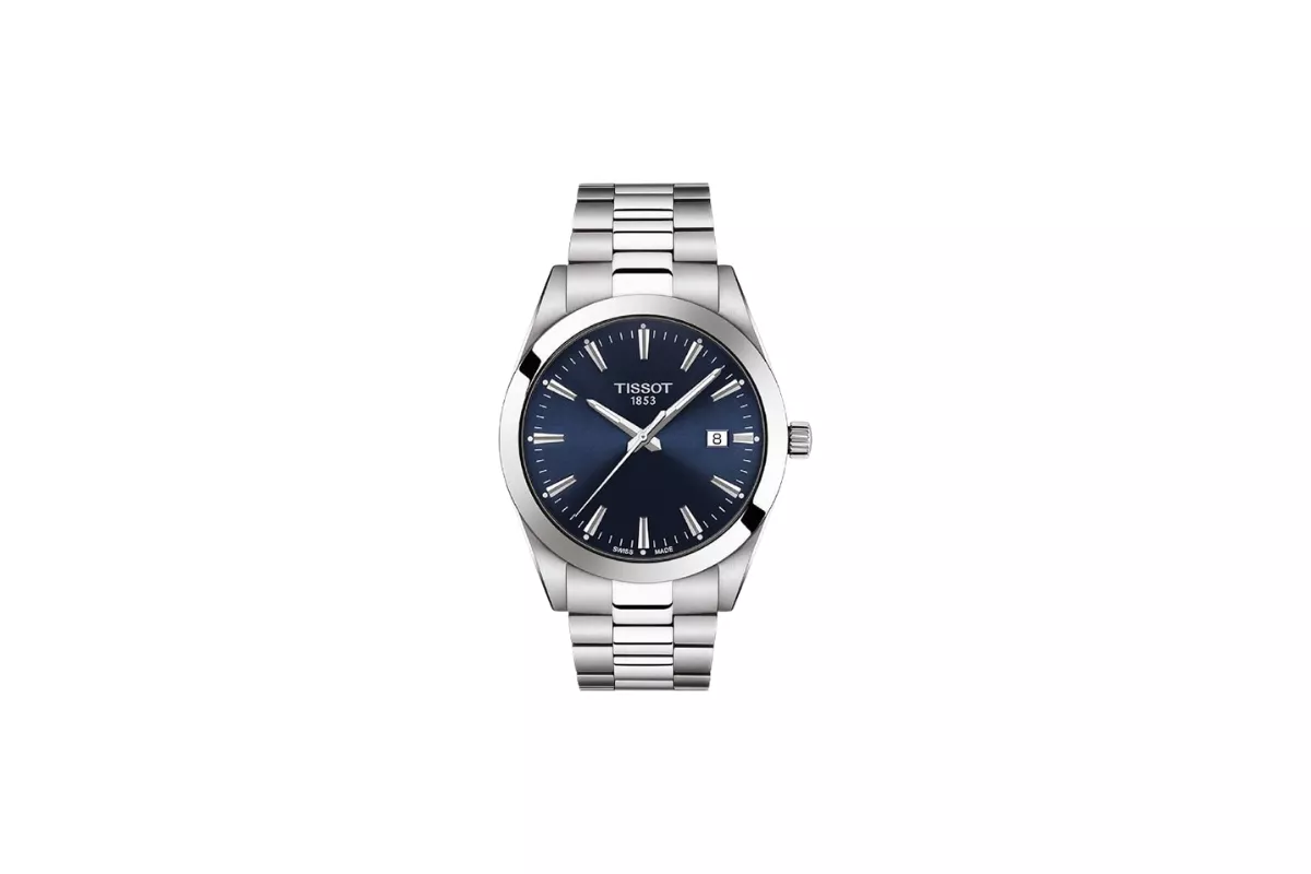 Tissot Gentleman minimal luxury groom watch clean wedding day style