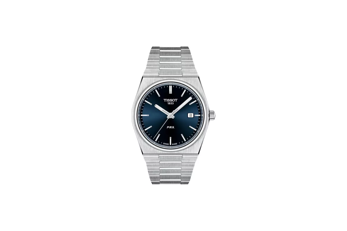 Tissot PRX groom watch luxury inspired integrated bracelet design wedding gift