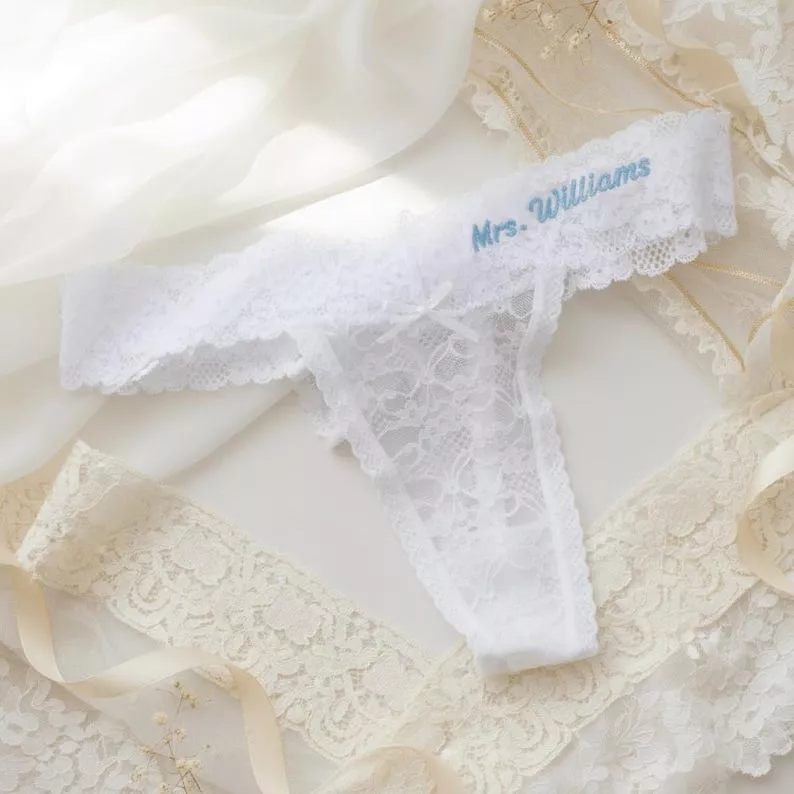 Personalized bridal underwear