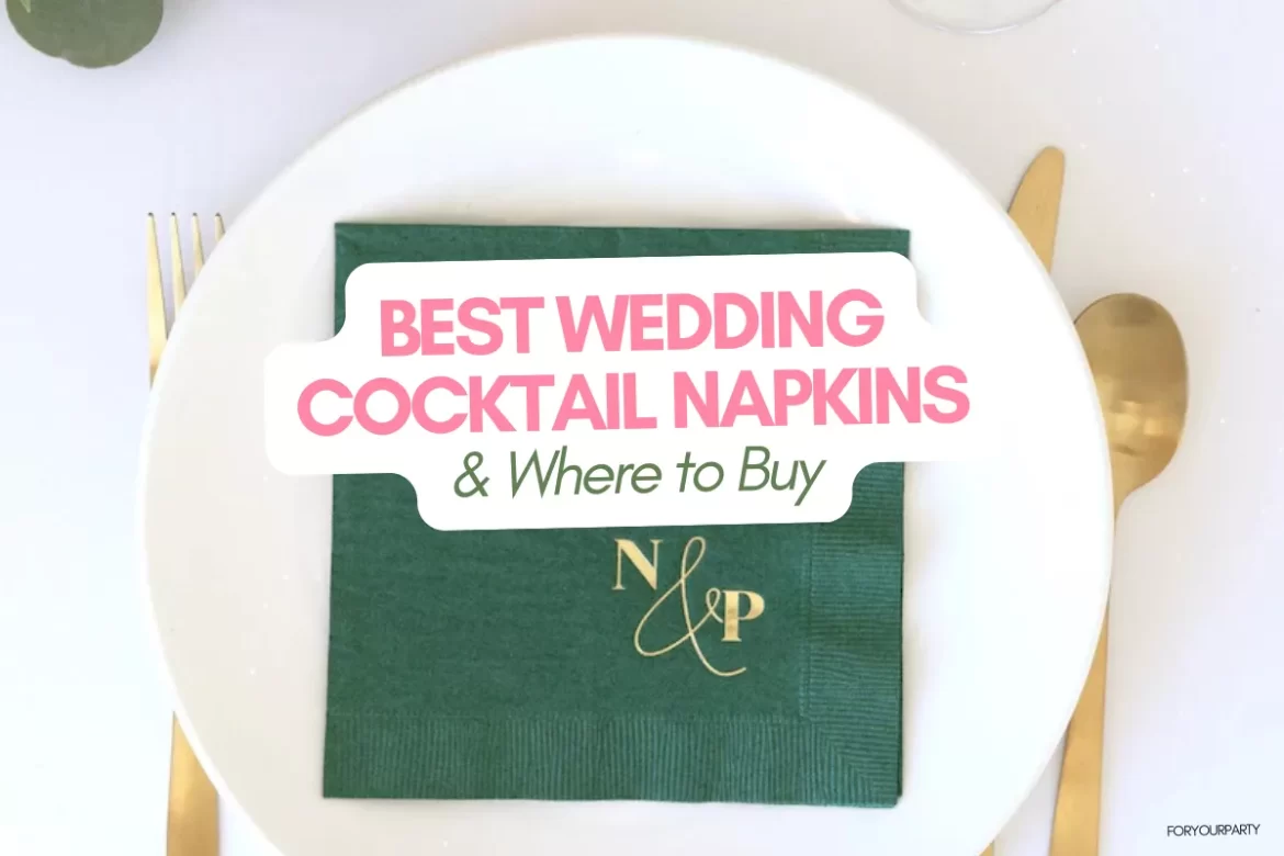 personalized wedding cocktail napkins for a wedding reception