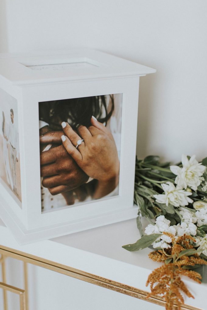 photo card box for wedding