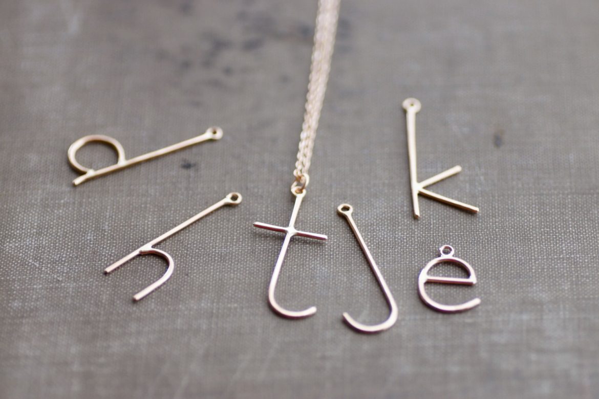 Lowercase Initial Design This Lowercase Initial Necklace is the Next Big Thing in Weddings
