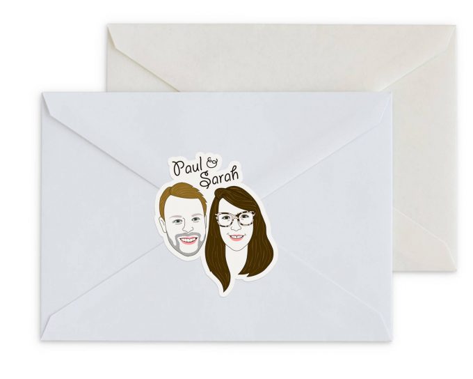 envelope stickers of your faces