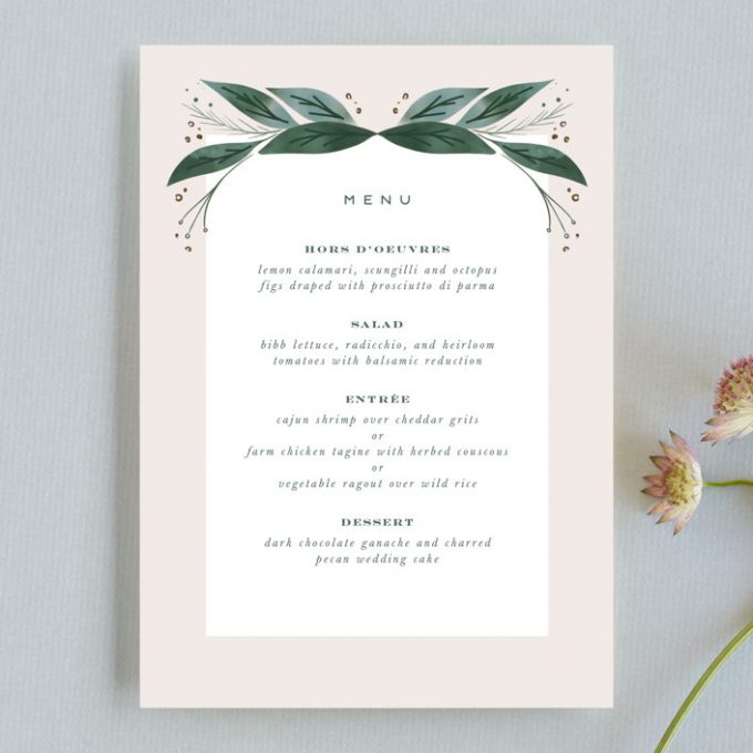 do you need wedding menus