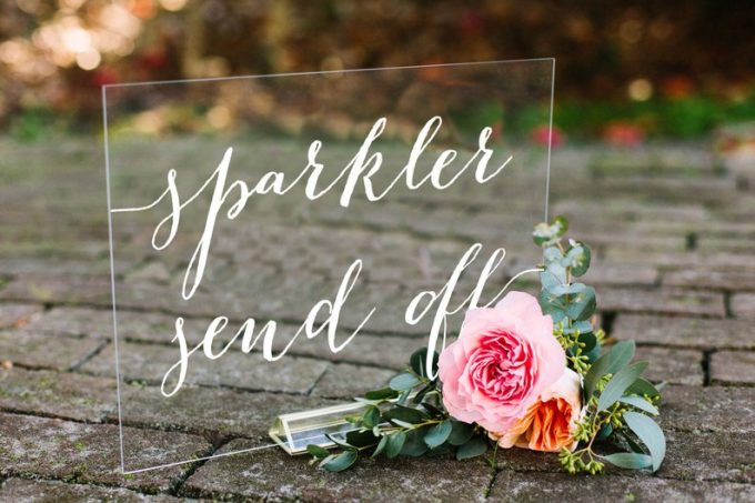 wedding sparkler sign