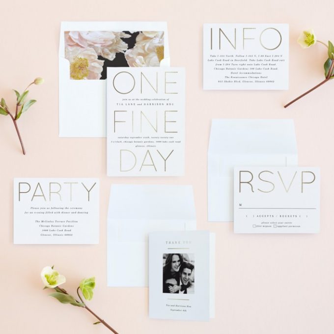 modern wedding invites