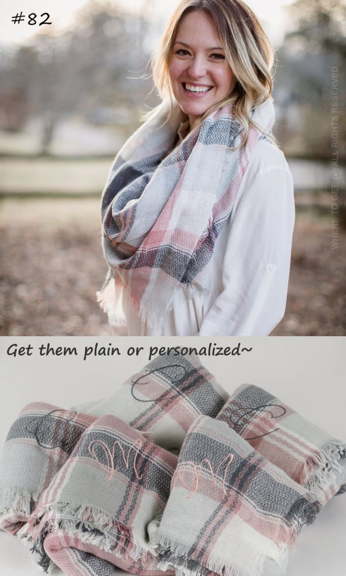 blanket scarves for bridesmaids