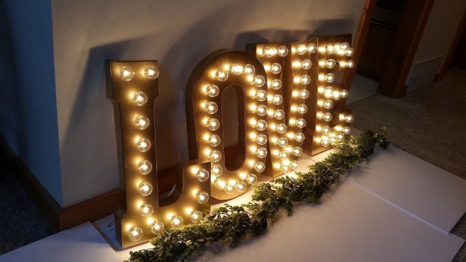 love marquee letters