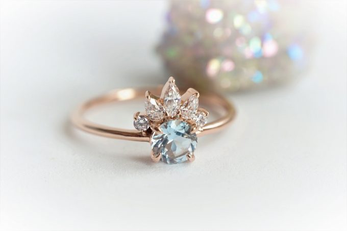 rose quartz engagement rings and unique stones