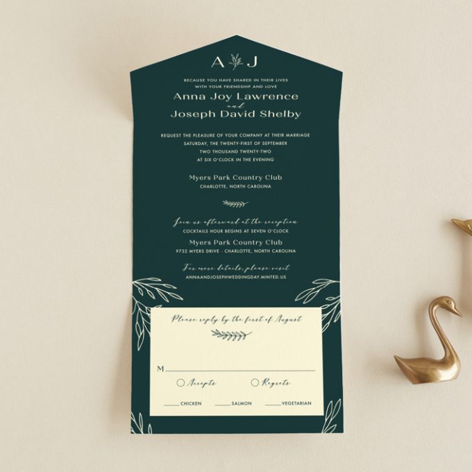 invitations with rsvp included