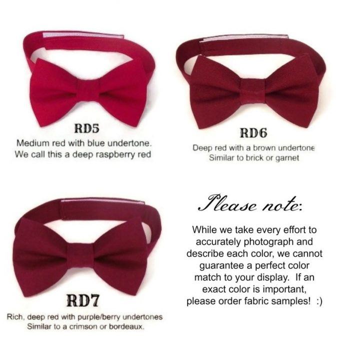 burgundy bow tie