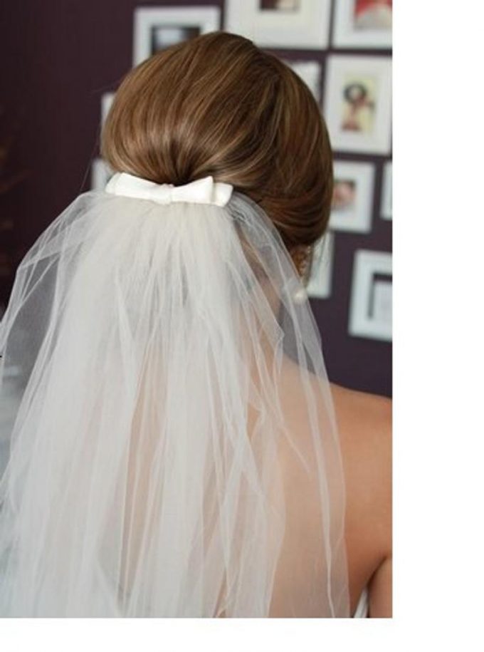 bow bridal veil