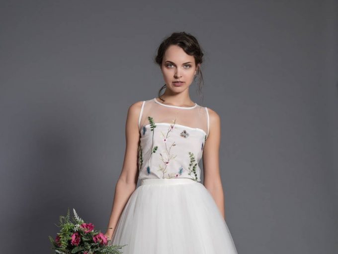 floral embroidered wedding dress