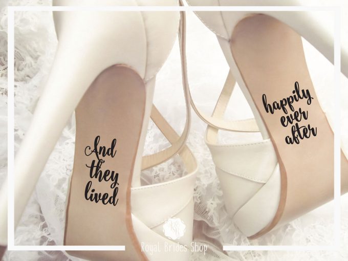 custom wedding shoe decals