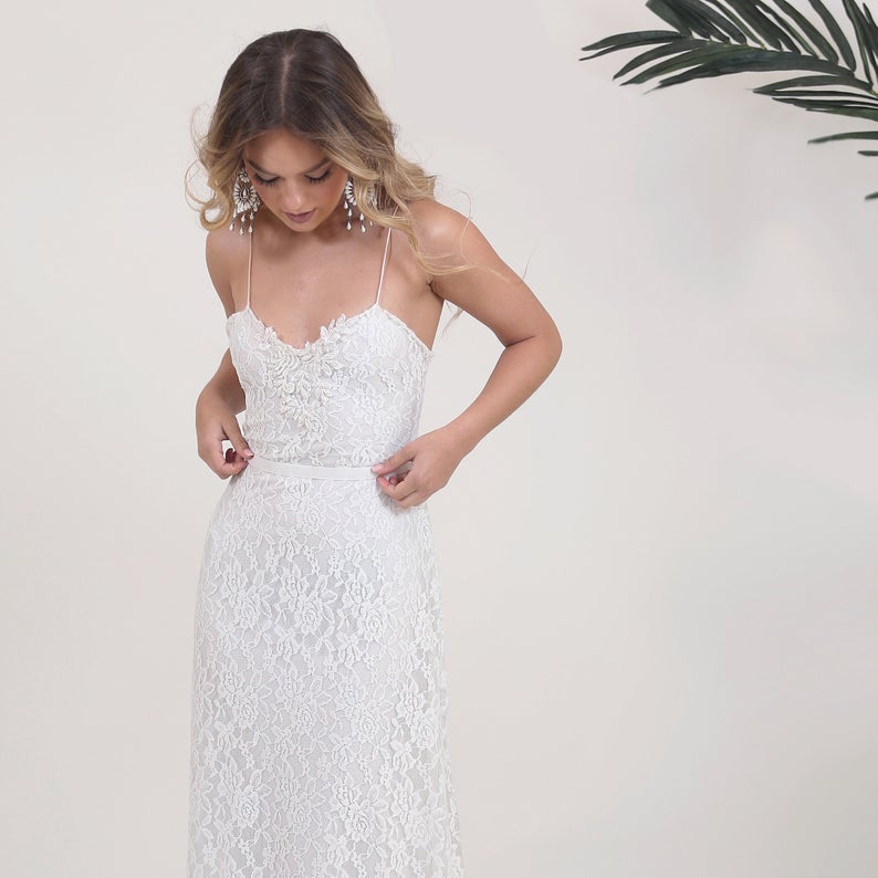 16 Beautiful + Cheap Bohemian Wedding Dresses on Etsy