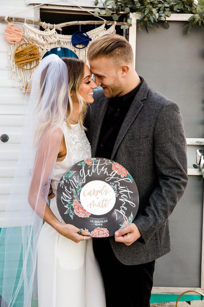 ombre wedding veil, photo by ponce de leon photo, veil by over the moon bridal