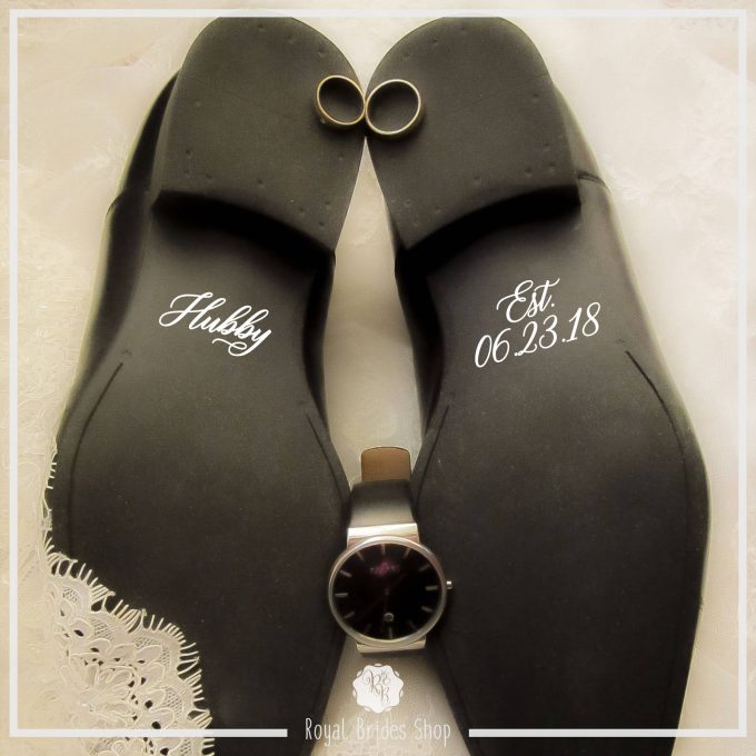 custom wedding shoe decals
