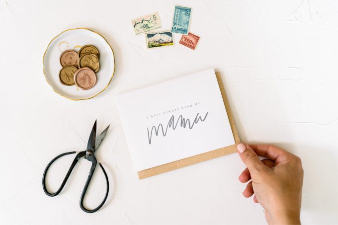 i'll always need my mama card for the mother of the bride from her daughter on her wedding day by workman creative co.