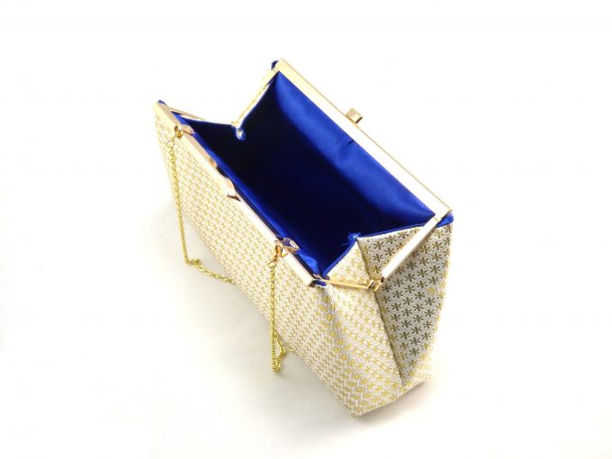 blue lined clutch -- favorite color on the inside - clutch by ella winston