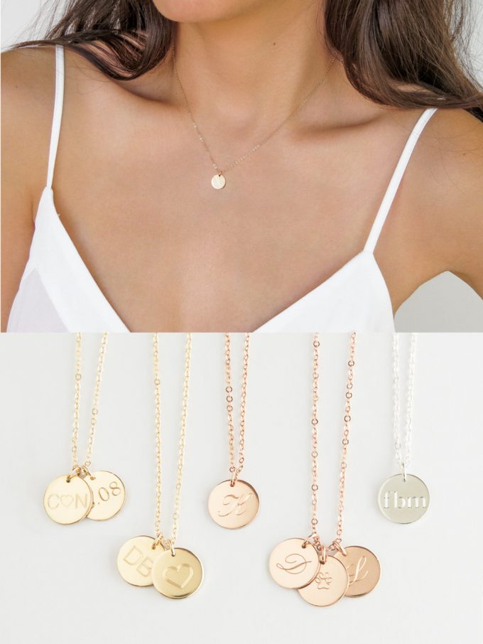 personalized disc necklaces