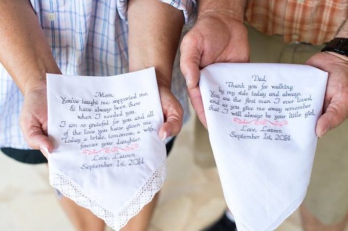embroidered wedding handkerchiefs