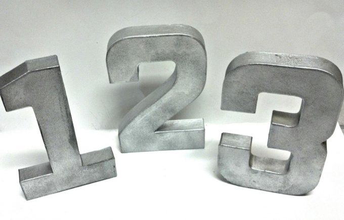 silver table numbers
