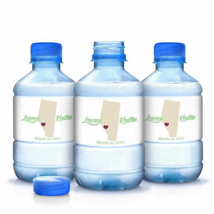 personalized water bottles wedding